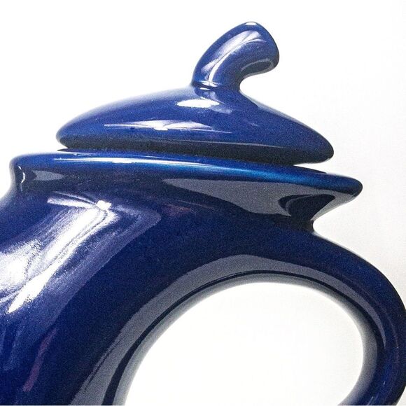 Michael Lambert ‘Struttin’ Dancing Teapot Signed Large Cobalt Blue Ceramic - Picture 4 of 12